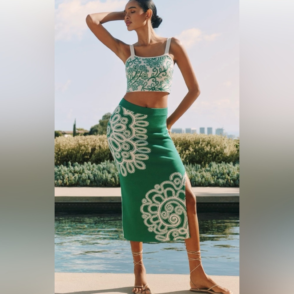 Celandine (at Anthropologie) Knit Square Cropped Tank Top - Sz M